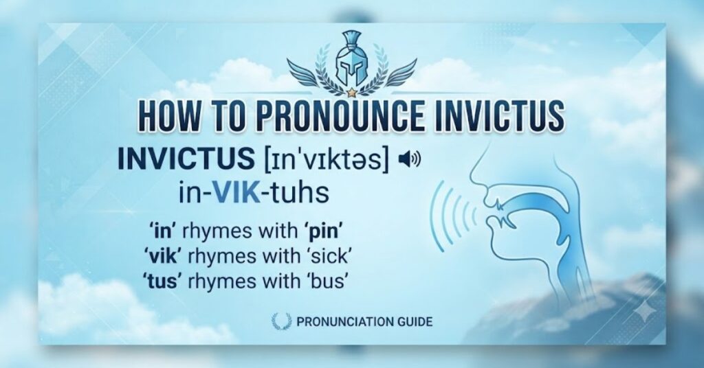 How to Pronounce Invictus