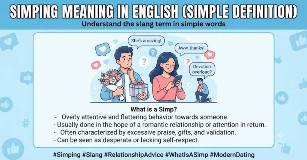 Simping Meaning in English (Simple Definition)
