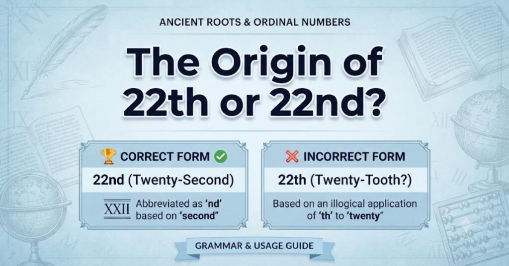 The Origin of 22th or 22nd