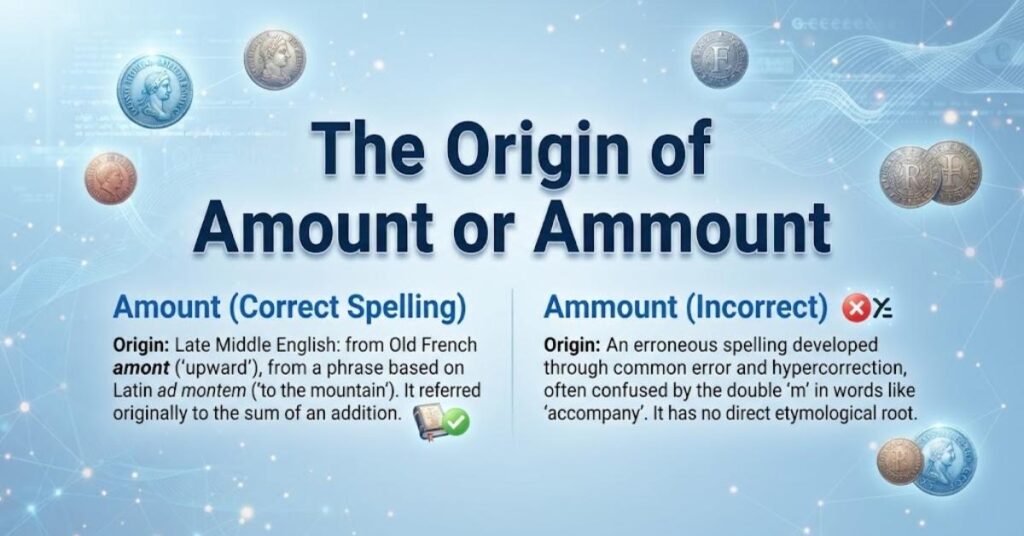 The Origin of Amount or Ammount