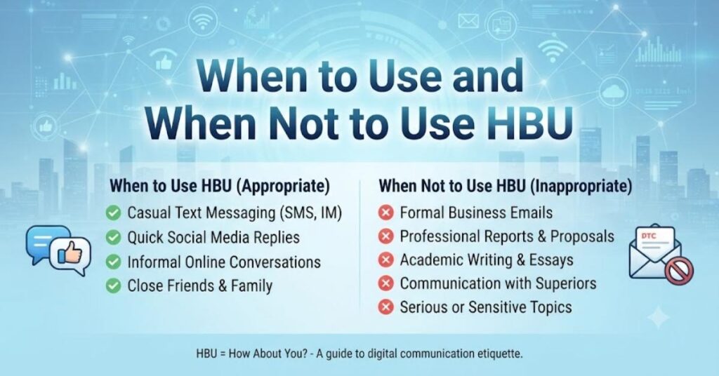 When to Use and When Not to Use HBU