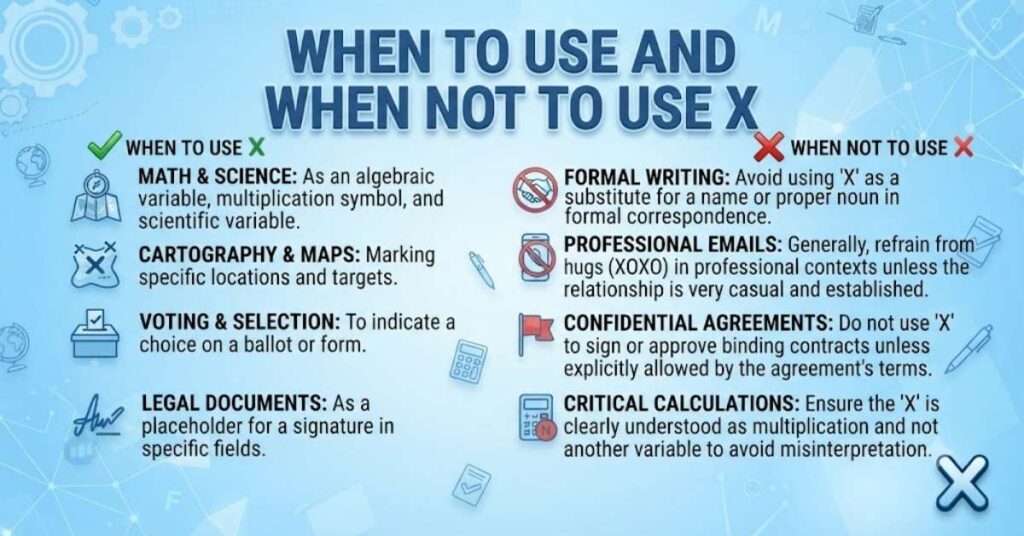 When to Use and When Not to Use X