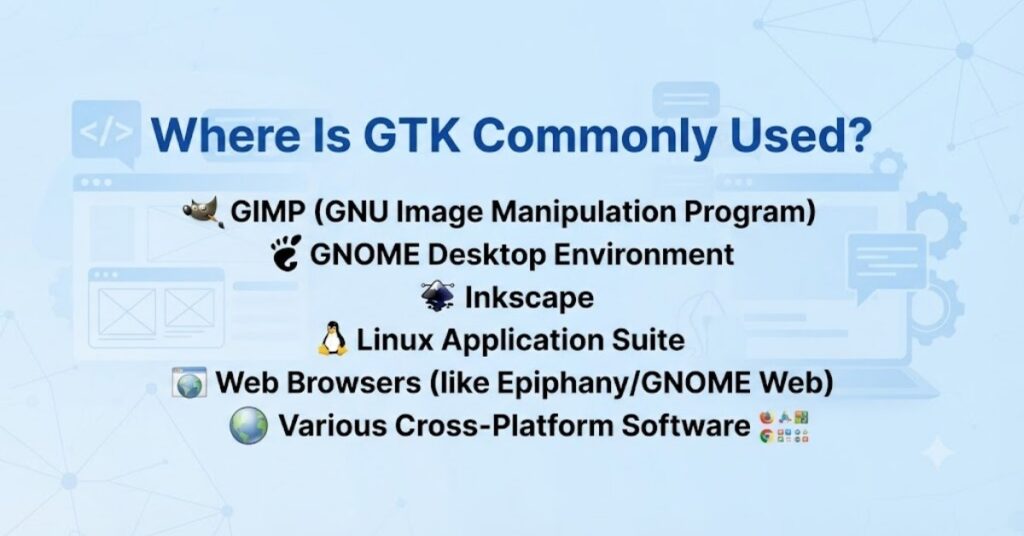 Where Is GTK Commonly Used?