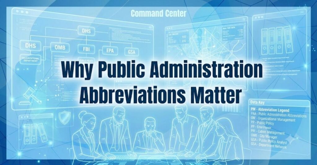 Why Public Administration Abbreviations Matter
